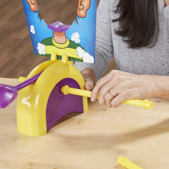 Hasbro Pie Face Game assembly and setup process shown for quick play.