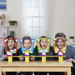 Hasbro Pie Face Game chin rest shown for comfortable, quick rounds.