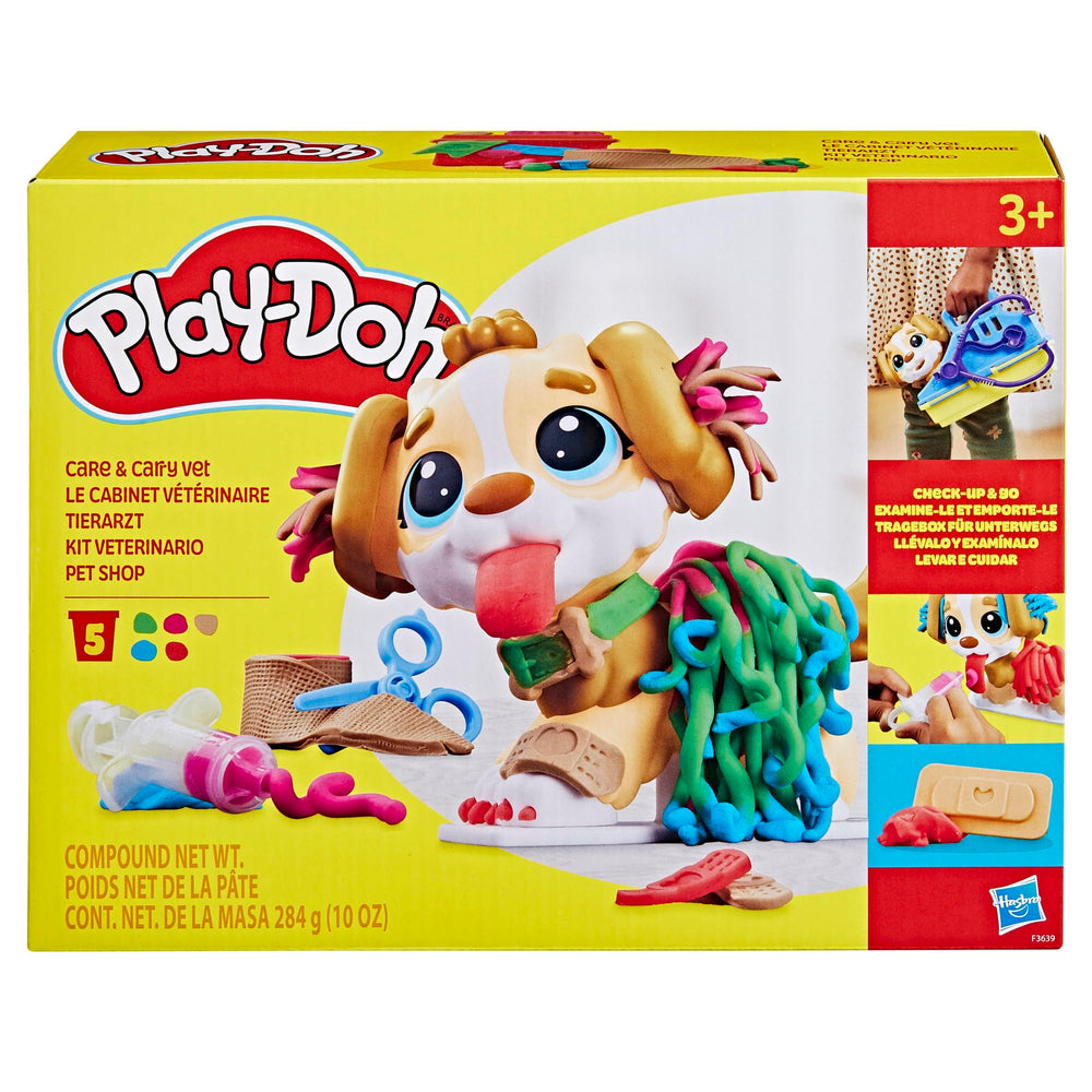 Hasbro Play-Doh Care 'n Carry Vet Playset with stethoscope for pretend exams.