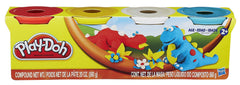 Hasbro Play-Doh colors ready for crafting and sculpting with red, yellow, white, blue.