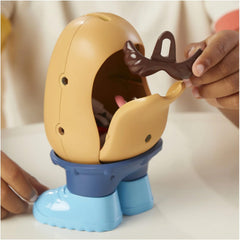 Blue base with attached shoes keeps Mr. Potato Head upright