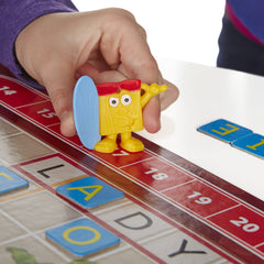 Hasbro Scrabble Junior score track showing progress as points accumulate