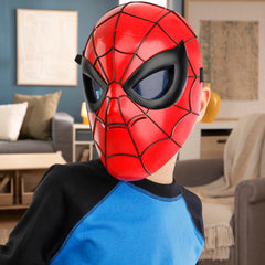Hasbro Spider-Man Glow FX Mask enhances imaginative play as a friendly neighborhood hero.