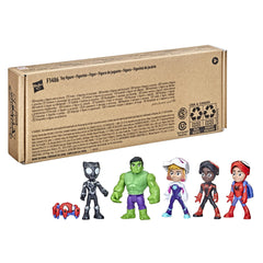 Hasbro mask-flip action figure demonstrating leg-squeeze reveal for repeat web-sling play.