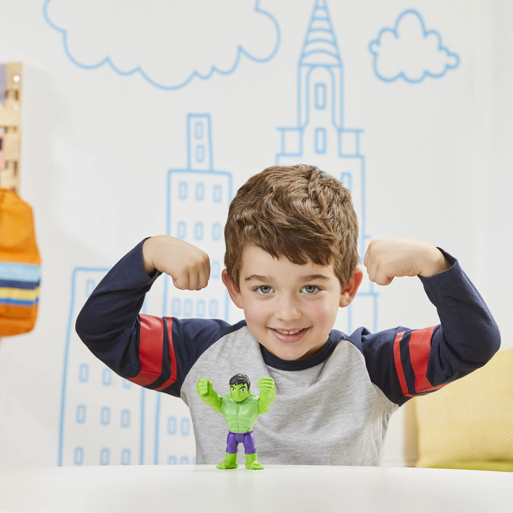 Hasbro Spidey Hulk figure gift-ready for ages 3 and up.