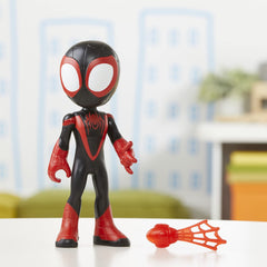 Hasbro Spidey Miles Morales with attachable web accessory for pretend webbing