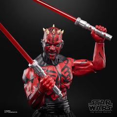 Hasbro Star Wars Black Series Darth Maul with dual lightsabers, ideal for epic battles