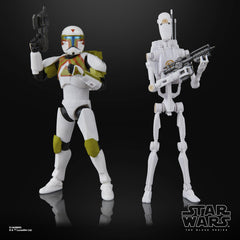 Hasbro Star Wars Black Series figures with multiple articulation for dynamic poses.