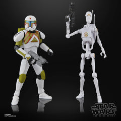 Hasbro Star Wars Black Series premium deco on 6-inch figures for faithful display.