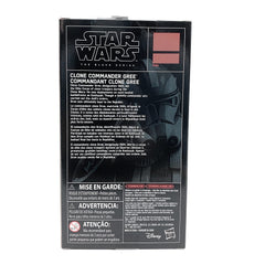Hasbro Star Wars The Black Series Commander Gree 6-inch figure packaging and display-ready box.
