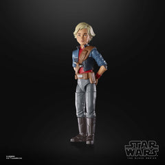 Hasbro STAR WARS Omega Mercenary Gear figure, premium deco close-up, authentic Star Wars styling.