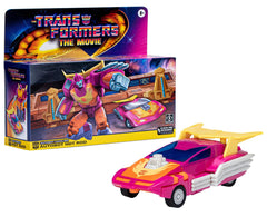 Hasbro Transformers Hot Rod racecar mode with sleek red deco and vintage-inspired details