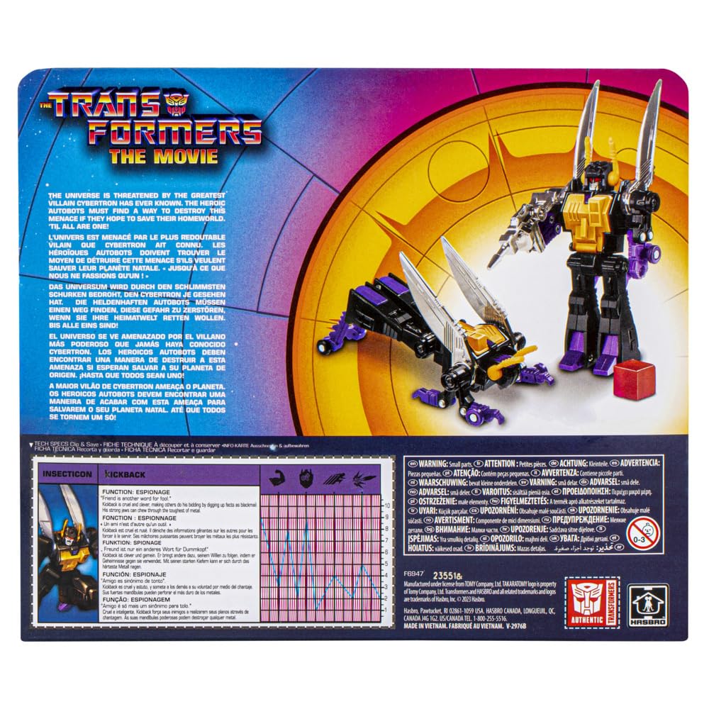 Hasbro Transformers Kickback figure in hand for display