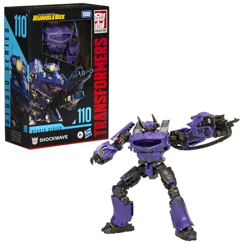Hasbro Transformers Studio Series Shockwave figure side view shows articulated pose options