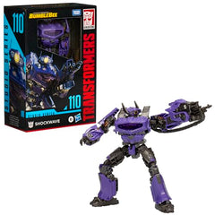Hasbro Transformers Studio Series Shockwave figure side view shows articulated pose options