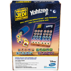 Hasbro Yahtzee Jr. Star Wars scoreboard guides quick scoring for kids.