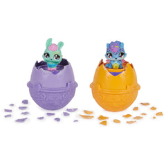 Hatchimals Alive imaginative play with two hatchlings and stroller.