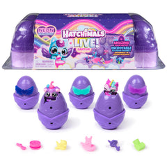 Hatchimals Alive Neon Rainbow Carton: colorful play set for discovery and storage.