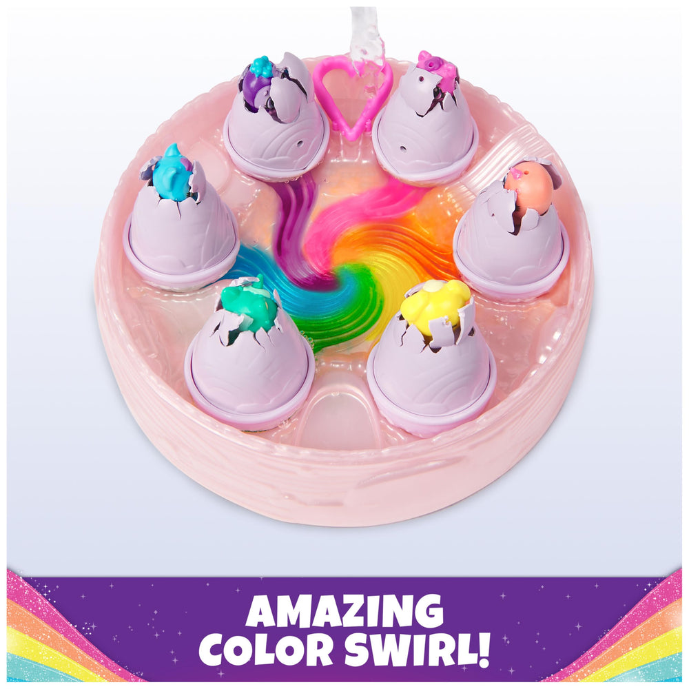 Hatchimals Alive nest play area with slide and feeding tabletop fun