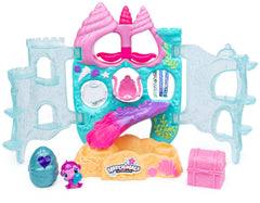 Hatchimals Coral Castle sparkly perch provides a royal resting spot for figures.