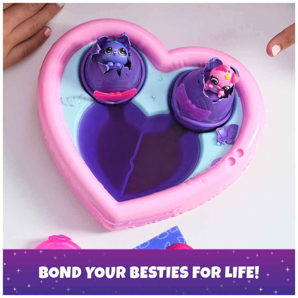 Hatchimals Neon Rainbow accessories include beach ball and flamingo floatie