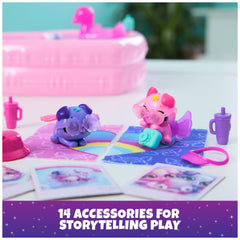 Hatchimals pool play lets you stack Besties into a pose