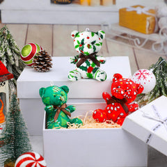 Haull Christmas mini bears white 6-pack perfect stocking stuffer and rewards