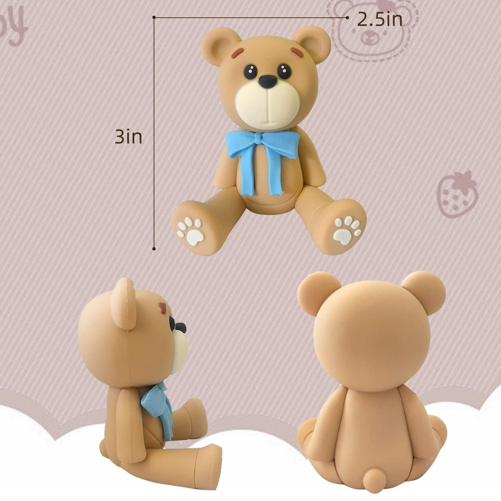 HAVAGDTM bear topper polymer clay close-up highlights detailed craft for party decor