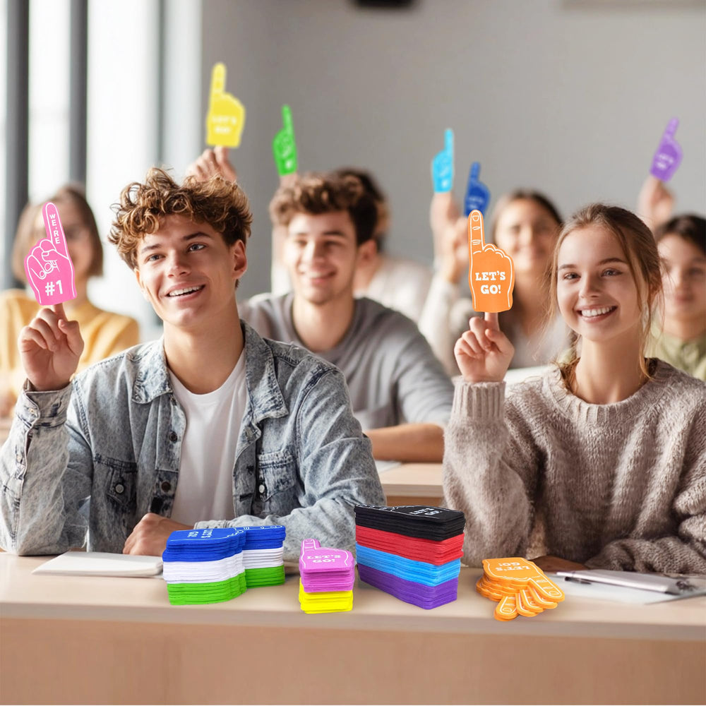 HAVAGDTM colorful mini foam fingers decorate parties and celebrations.
