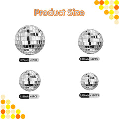 HAVAGDTM disco ball toppers, 1.18 inch, eye-catching centerpiece for celebrations.