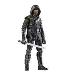 Hasbro Hawkeye Ronin figure angled art shot emphasizes iconic outfit elements.