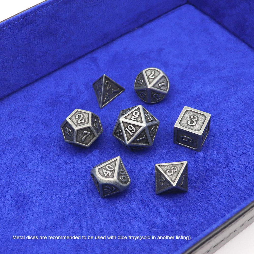 Haxtec metal dice packaging illustrates a ready for display presentation.