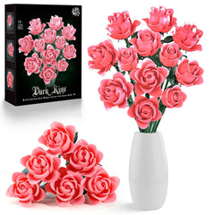 Hayxun 12-pink-roses bouquet build kit for a lasting gift.