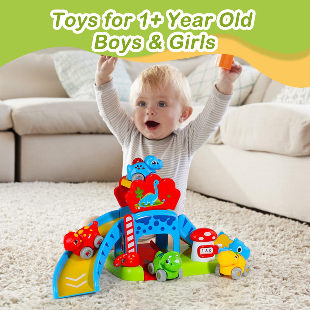 HAYXUN 1st birthday gift dinosaur set offers safe, lightweight pieces for little hands.