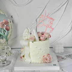 Hazyore rose gold toppers create a stylish party atmosphere.