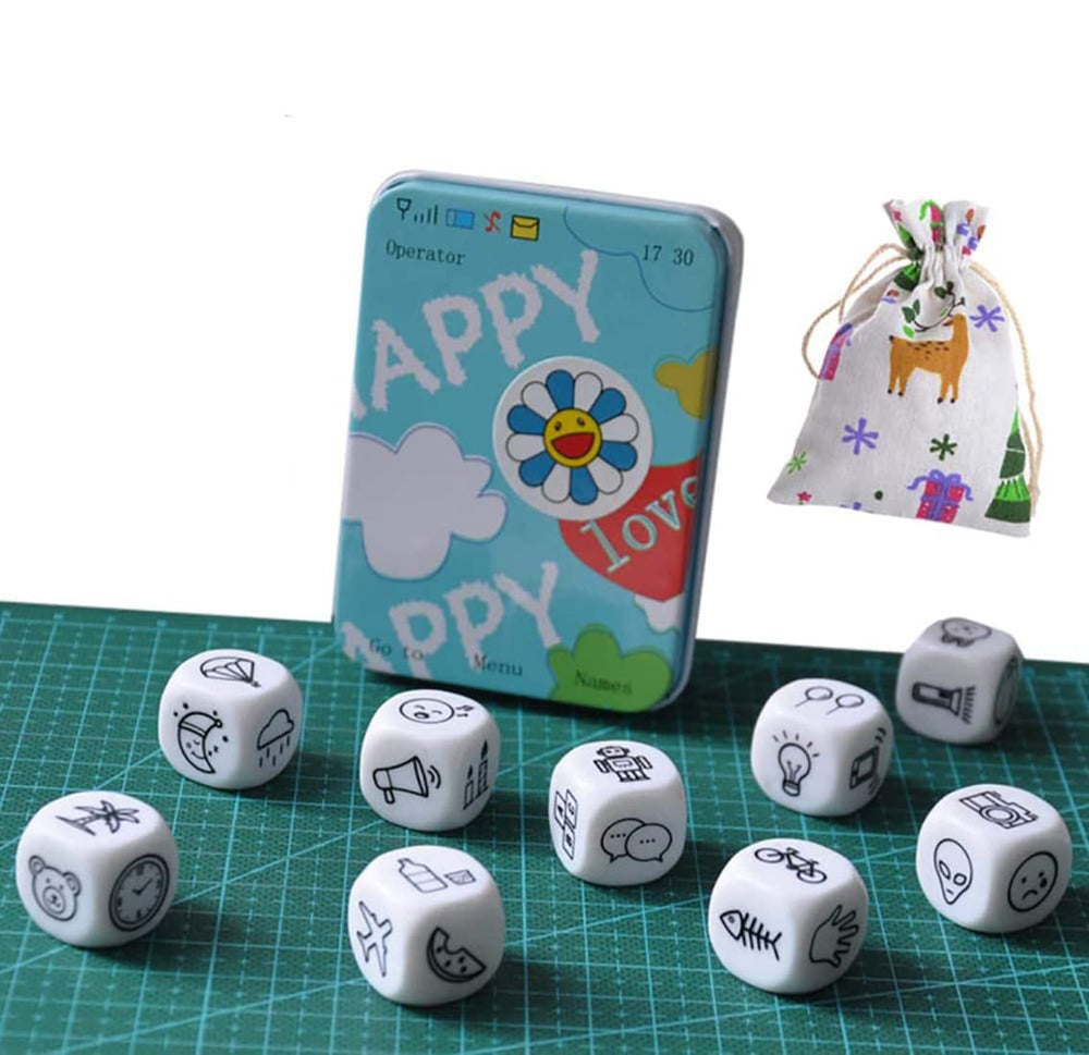 HCDIM Happy Story Dice nine-cubes set promotes limitless storytelling possibilities.