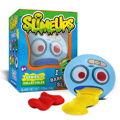 HCengTriz puking egg stress ball—squeezable prank toy with innards for desk fun.