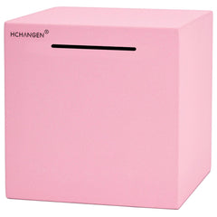HCHANGEN piggy bank stainless steel close-up reveals brushed matte texture and rust resistance.