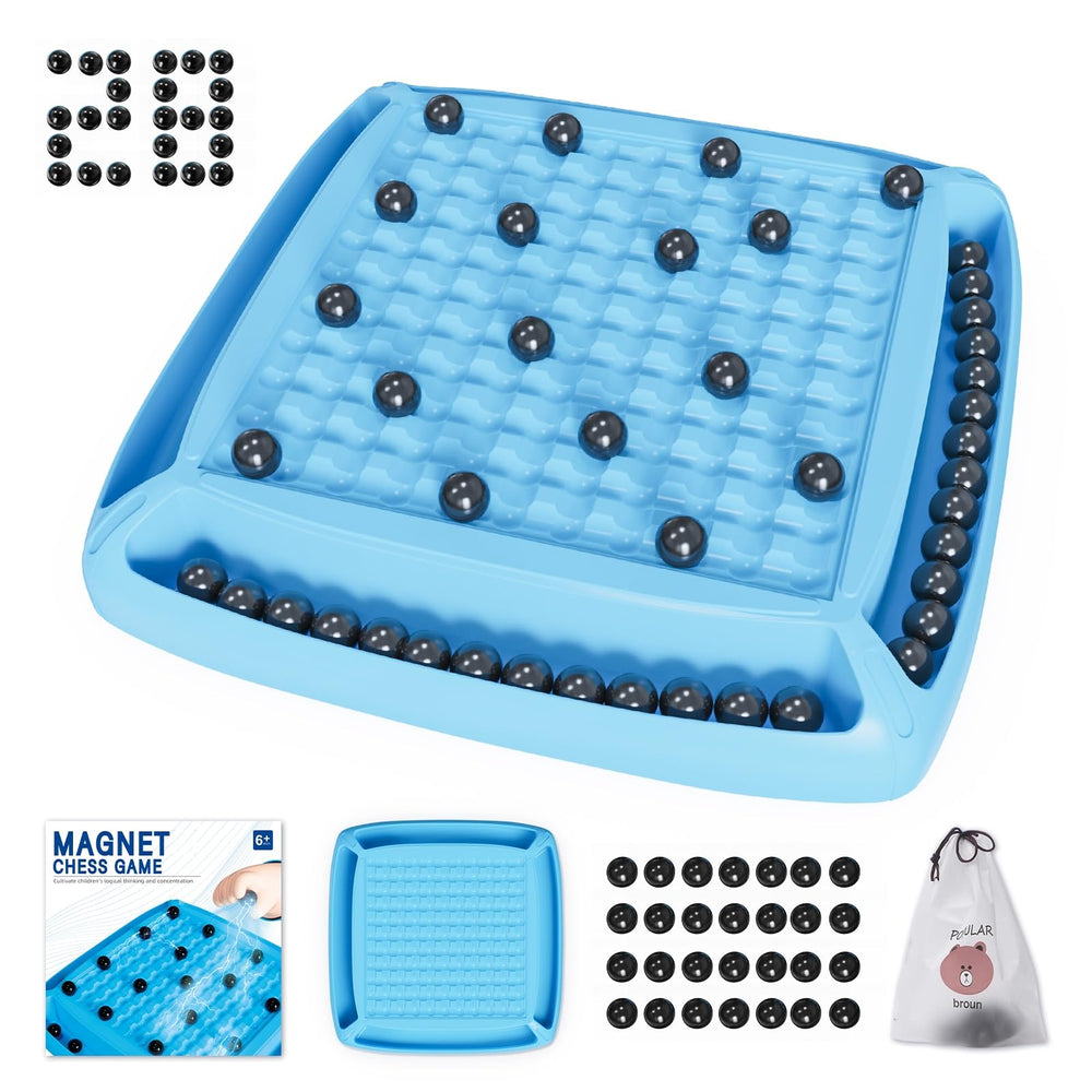 Hcusus Magnet Game board setup; portable magnetic chess for quick family play on the go.