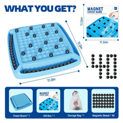 Hcusus magnet stones close-up, portable pieces for quick play
