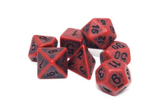 HD DND dice set scarlet two-tone D10 (00-90) captures percentile outcomes.
