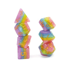 HD Rainbow Candy D10 dice showing 00-90 and 0-9, legible in tense moments.