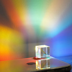 HDCRYSTALGIFTS mini K9 crystal prism cube close-up detail