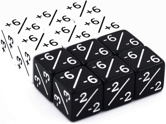 HDdais white D6 token dice counters set for quick stat tracking during card games