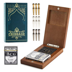Hdsahdok wooden cribbage board with a three-track layout for engaging play.