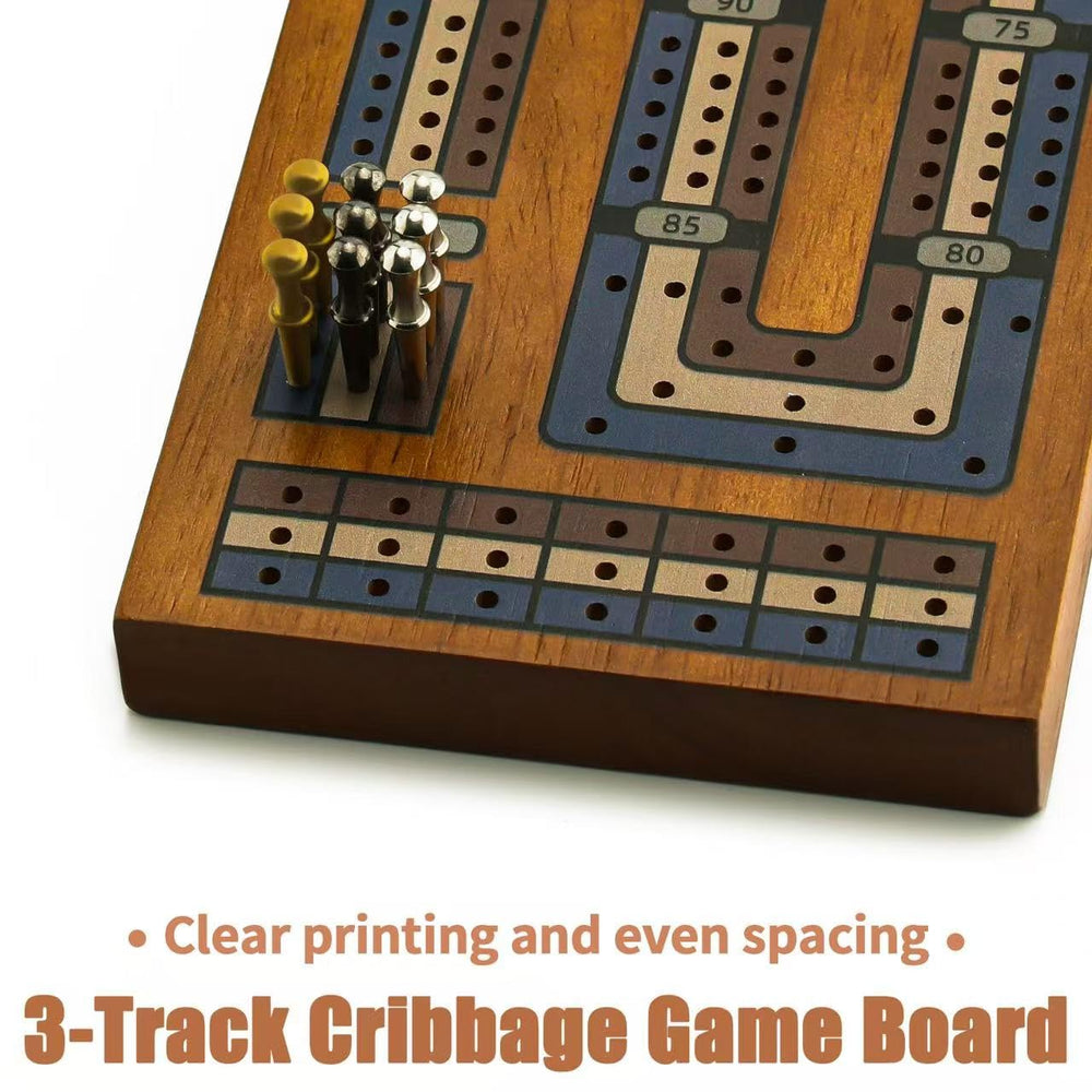 Hdsahdok wooden cribbage board folds flat for easy travel storage.