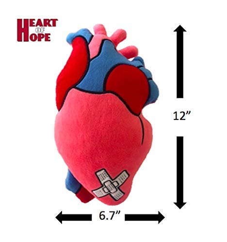 Closeup stitching on Heart of Hope Zymise heart pillow shows durable embroidery and soft texture.