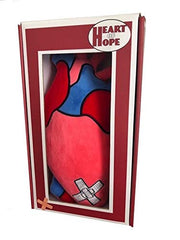 Full view of Heart of Hope Zymise heart pillow showing size and huggable form.