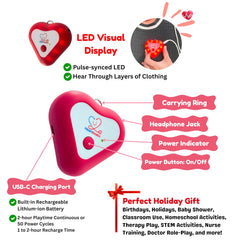 Heartbeats electronic stethoscope toy supports role play and discovery activities