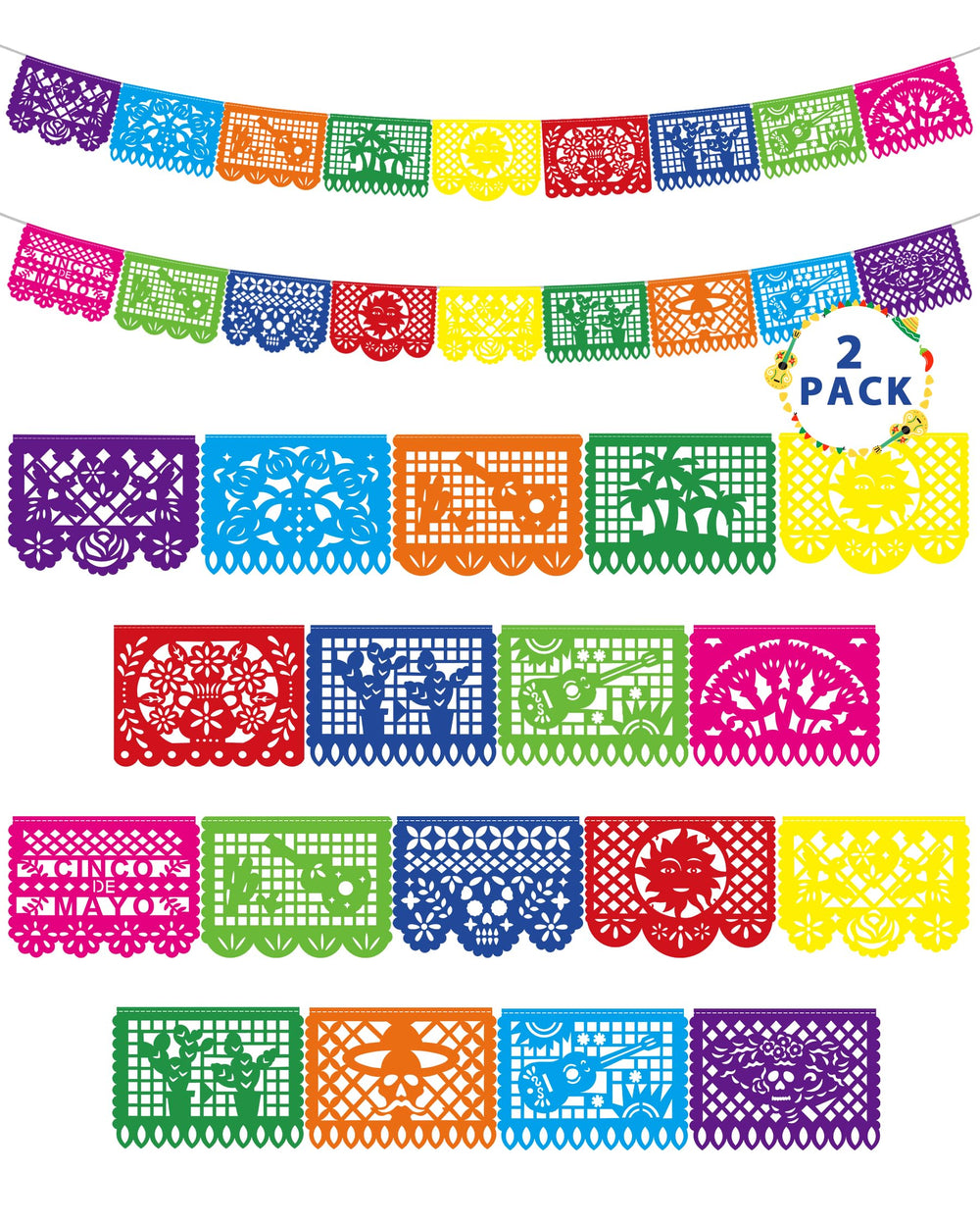 Heartome Cinco de Mayo banner contents for long, versatile displays.